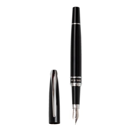 Logotrade promotional giveaway picture of: Fountain pen Silver Clip, black
