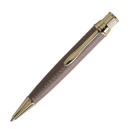 Logo trade promotional item photo of: Ballpoint pen Evidence Leather Sandy Pink