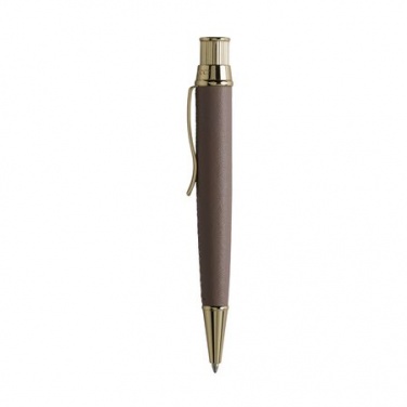 Logo trade corporate gift photo of: Ballpoint pen Evidence Leather Sandy Pink