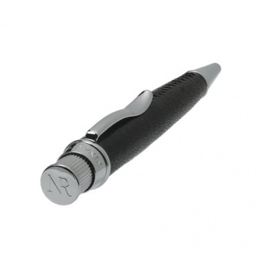 Logo trade promotional items image of: Ballpoint pen Evidence Leather Black