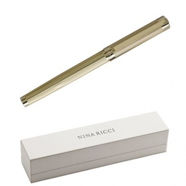 Logo trade promotional items image of: Rollerball pen Ciselé, gold
