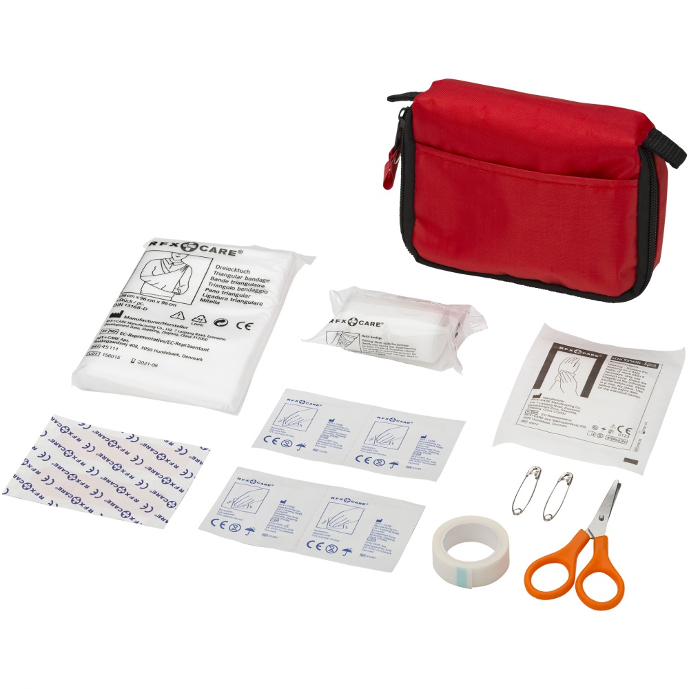 Logo trade promotional gifts image of: 20-piece first aid kit, red