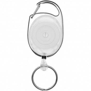 Logo trade promotional giveaways picture of: Gerlos roller clip key chain, white