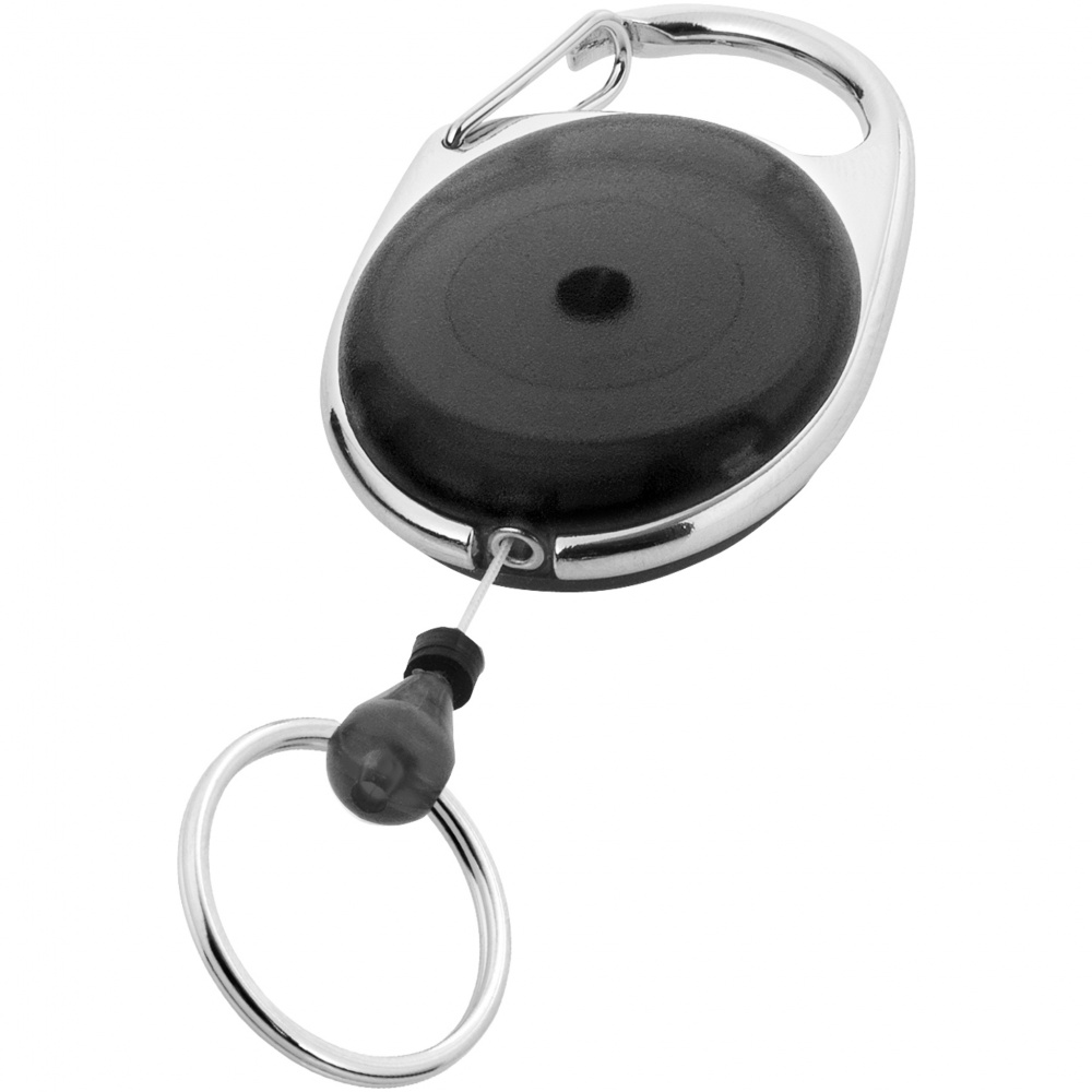 Logotrade advertising product picture of: Gerlos roller clip key chain, black