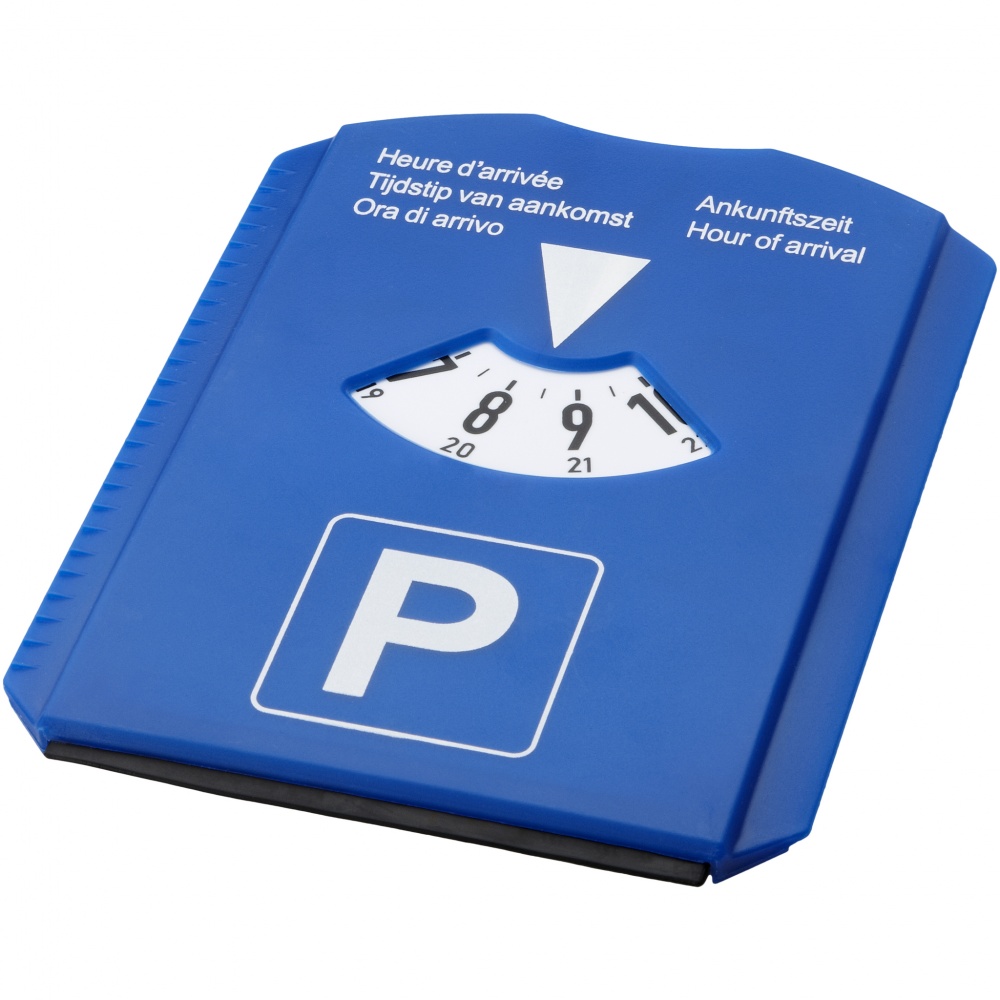 Logo trade promotional merchandise picture of: 5-in-1 parking disk, blue