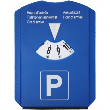 Logo trade promotional products image of: 5-in-1 parking disk, blue