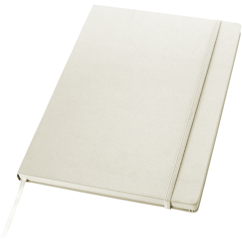 Logo trade advertising product photo of: Executive A4 hard cover notebook, white