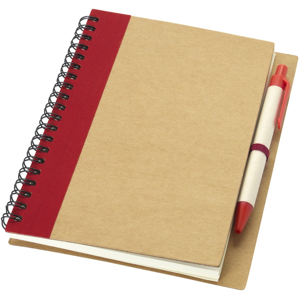 Logotrade promotional product picture of: Priestly notebook with pen, red