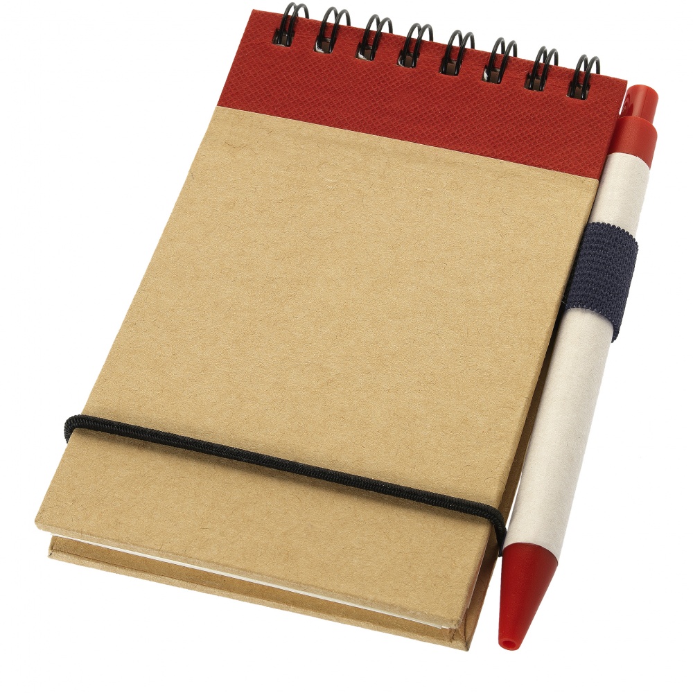 Logo trade promotional giveaways picture of: Zuse jotter with pen, red