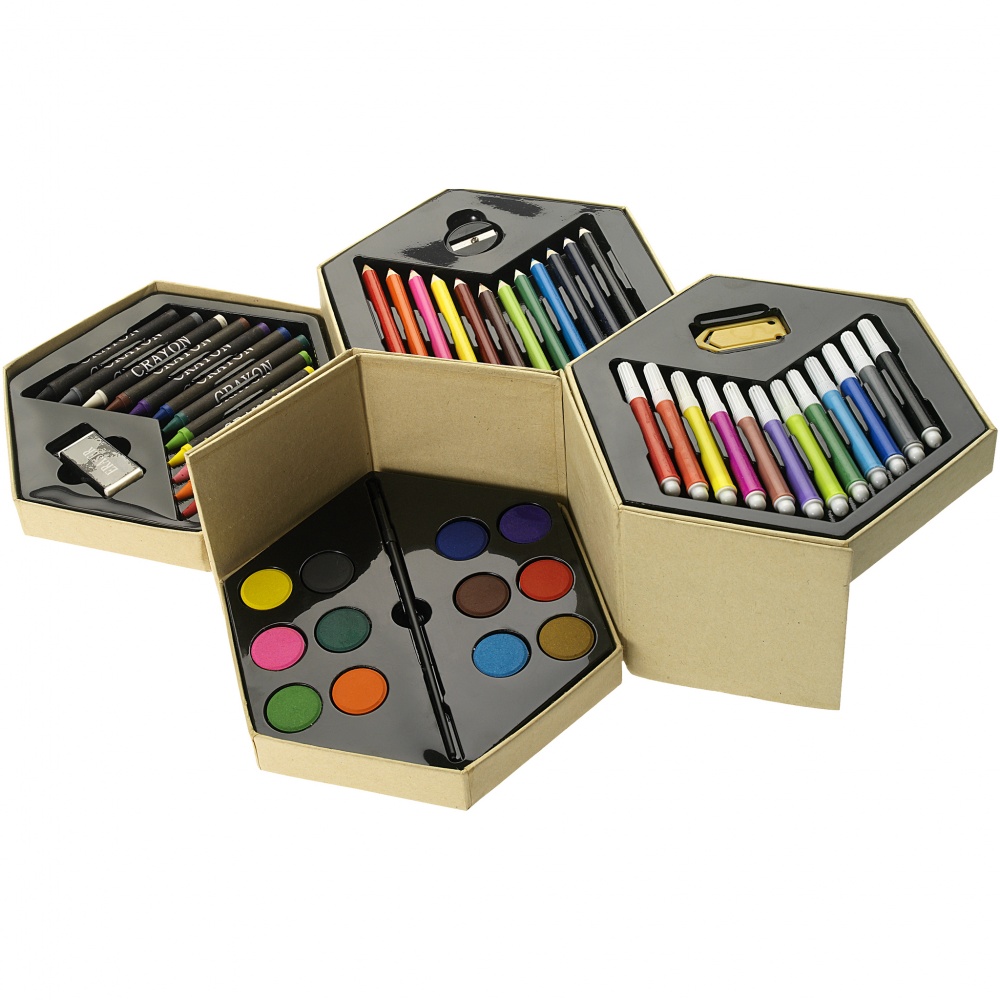 Logo trade promotional giveaway photo of: 52-piece colouring set