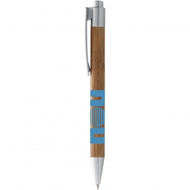 Logo trade advertising products image of: Borneo ballpoint pen, silver