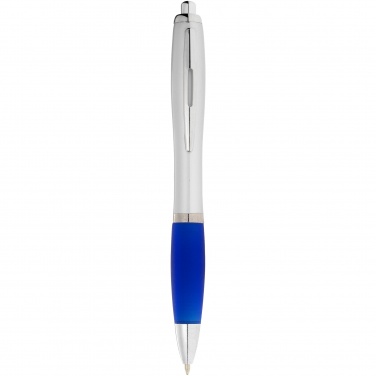 Logo trade promotional giveaway photo of: Nash ballpoint pen, blue