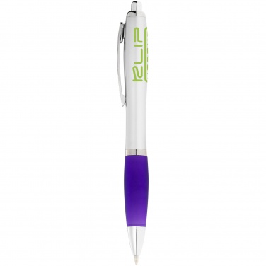 Logo trade promotional items image of: Nash ballpoint pen, purple