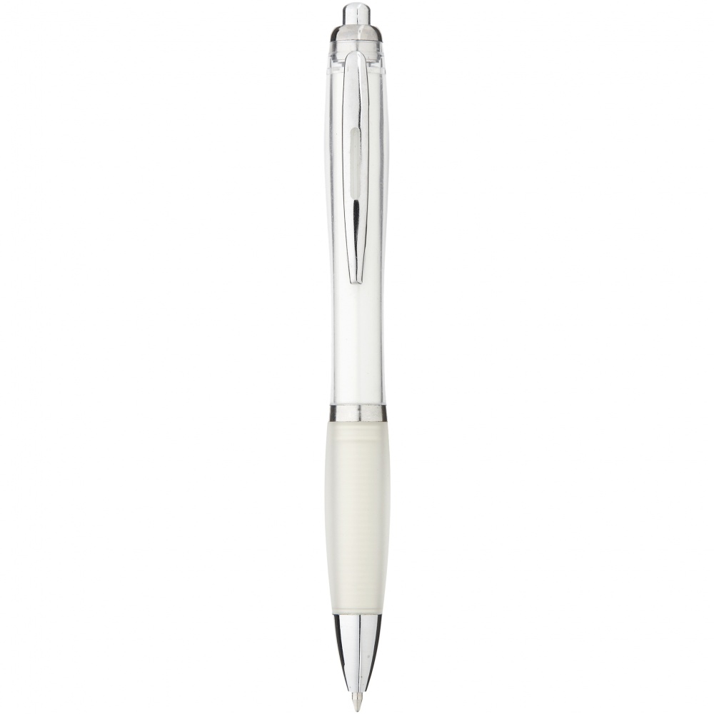 Logo trade corporate gifts image of: Nash ballpoint pen, white