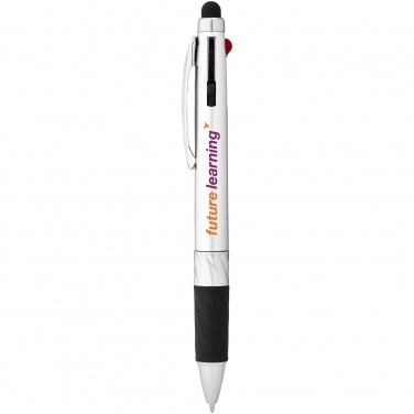 Logotrade promotional giveaways photo of: Burnie multi-ink stylus ballpoint pen, silver