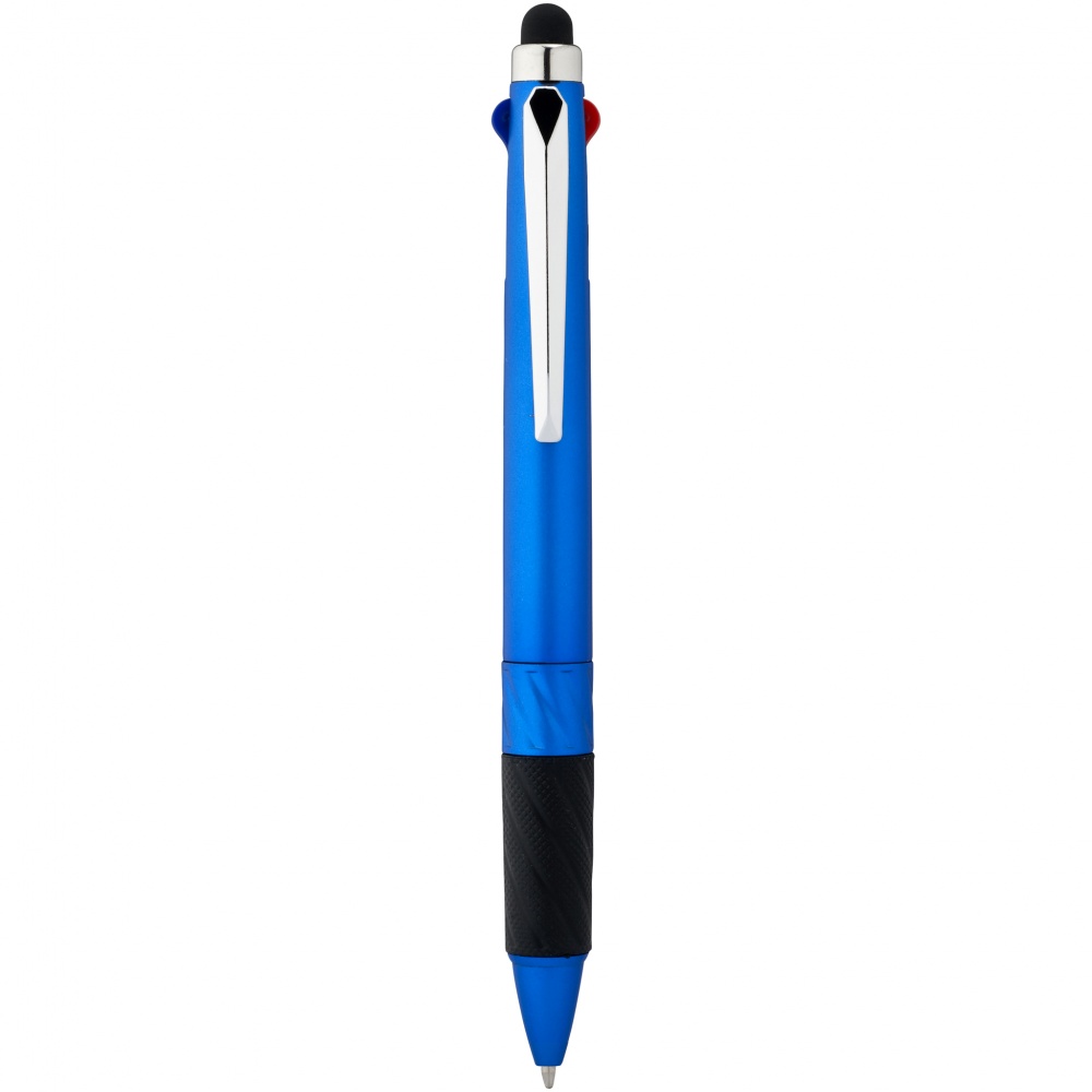Logo trade corporate gifts image of: Burnie multi-ink stylus ballpoint pen, blue