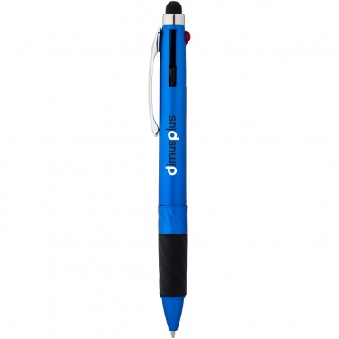Logo trade promotional product photo of: Burnie multi-ink stylus ballpoint pen, blue