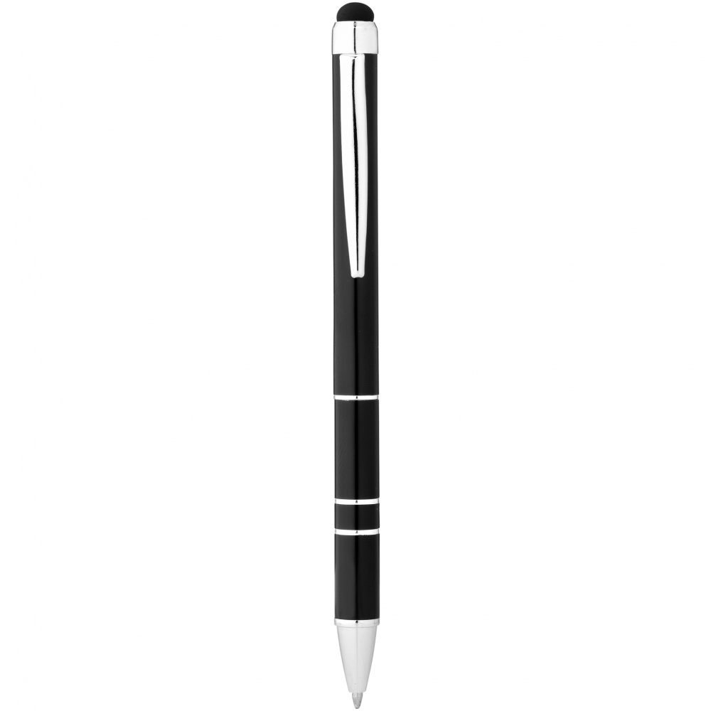 Logo trade advertising products image of: Charleston stylus ballpoint pen, black