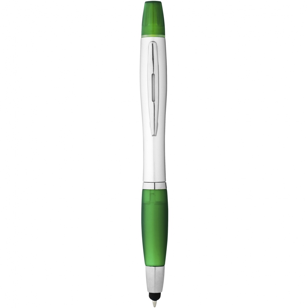 Logotrade promotional gifts photo of: Nash stylus ballpoint pen and highlighter, green