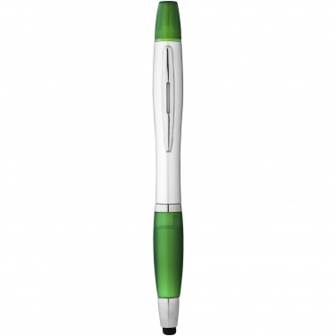 Logotrade promotional gift image of: Nash stylus ballpoint pen and highlighter, green
