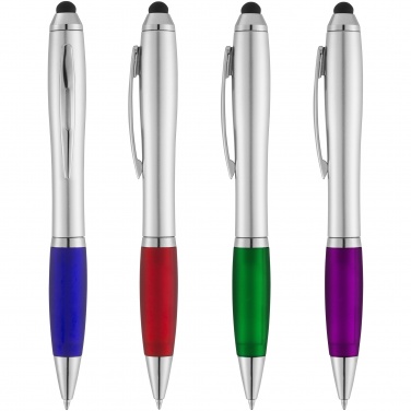 Logotrade promotional giveaway image of: Nash stylus ballpoint pen, green