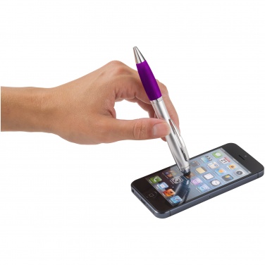 Logotrade promotional item image of: Nash stylus ballpoint pen, purple