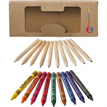 Logo trade advertising products picture of: Pencil and Crayon set