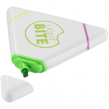 Logo trade promotional giveaways picture of: Bermuda triangle highlighter, white