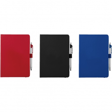 Logotrade advertising products photo of: Crown A5 Notebook and stylus ballpoint Pen, red