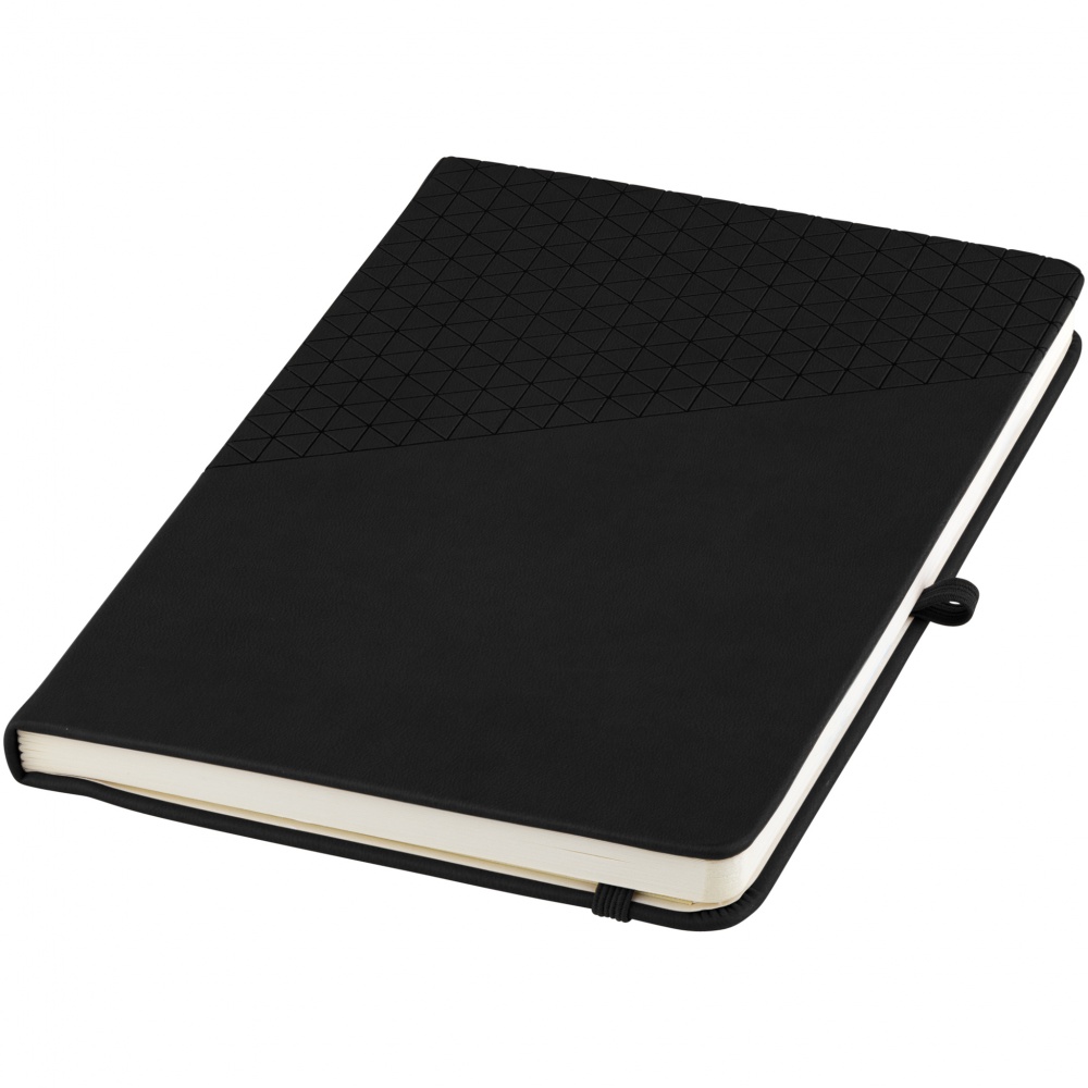 Logo trade promotional merchandise image of: A5 Theta Notebook, black