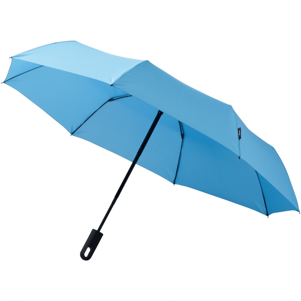 Logo trade corporate gift photo of: 21.5" Traveler 3-section umbrella, light blue