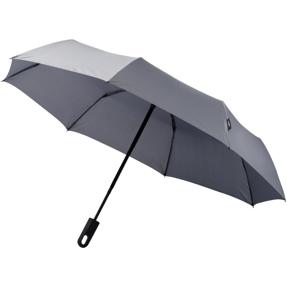 Logo trade promotional products image of: 21.5" Traveler 3-section umbrella, grey
