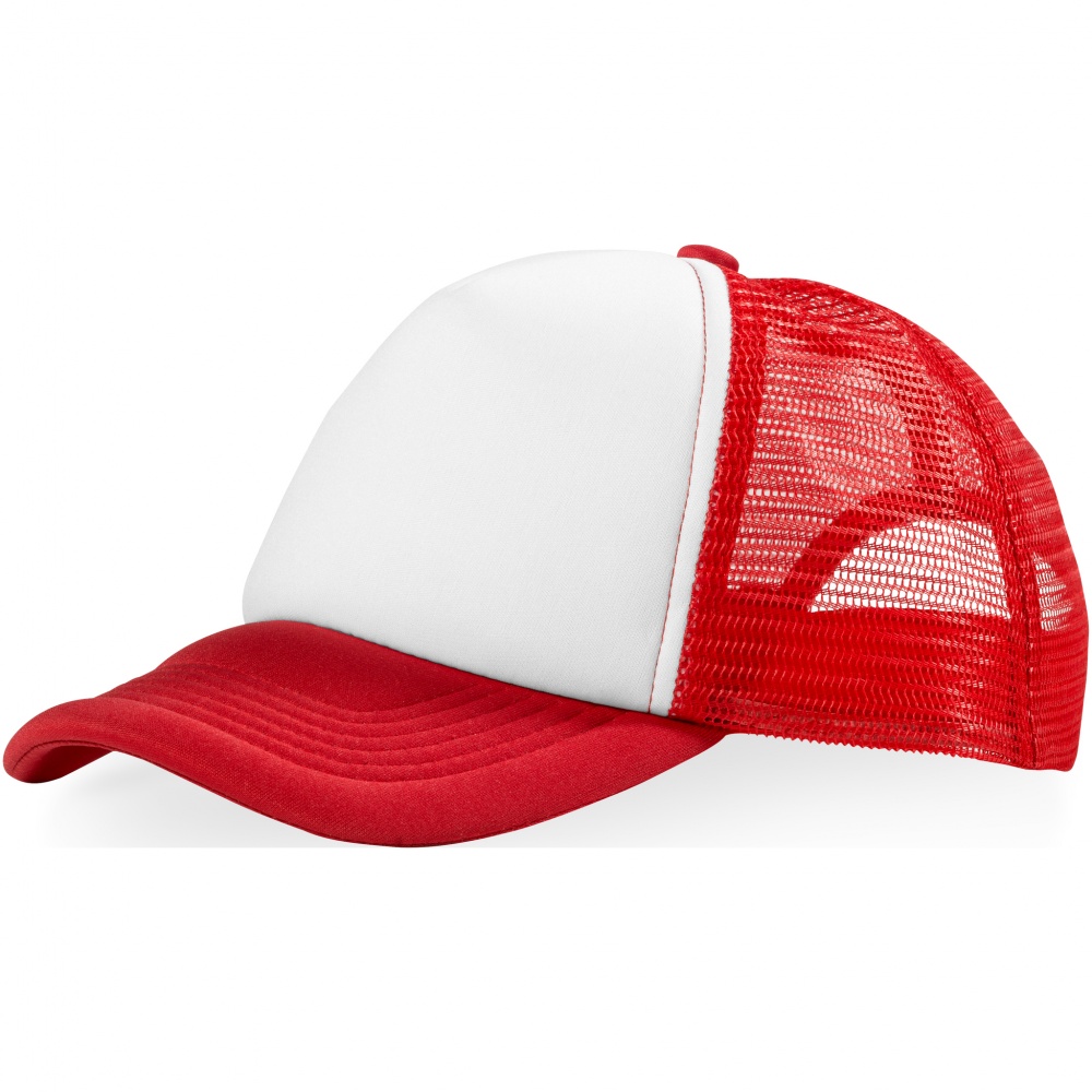 Logo trade promotional merchandise image of: Trucker 5-panel cap, red