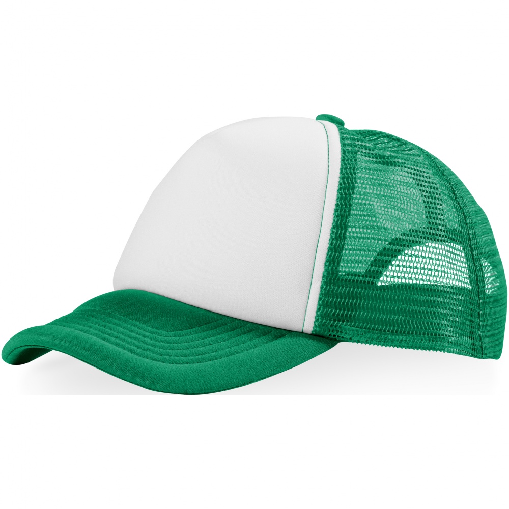 Logo trade advertising products image of: Trucker 5-panel cap, green