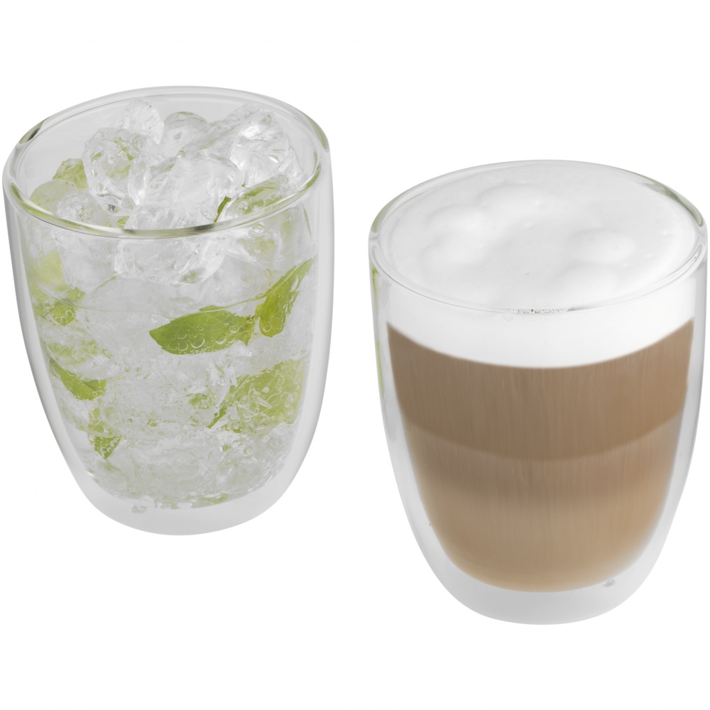 Logo trade promotional giveaways image of: Boda 2-piece glass set, clear