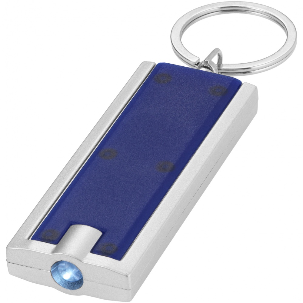 Logo trade advertising product photo of: Castor LED keychain light, blue