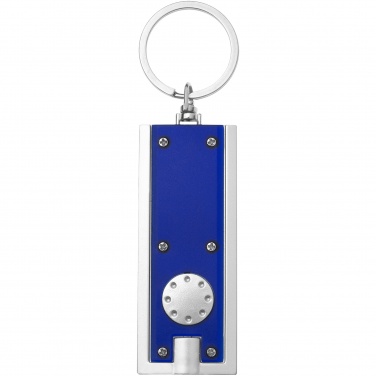 Logo trade corporate gifts picture of: Castor LED keychain light, blue