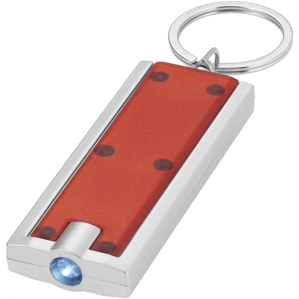 Logotrade promotional giveaways photo of: Castor LED keychain light, red
