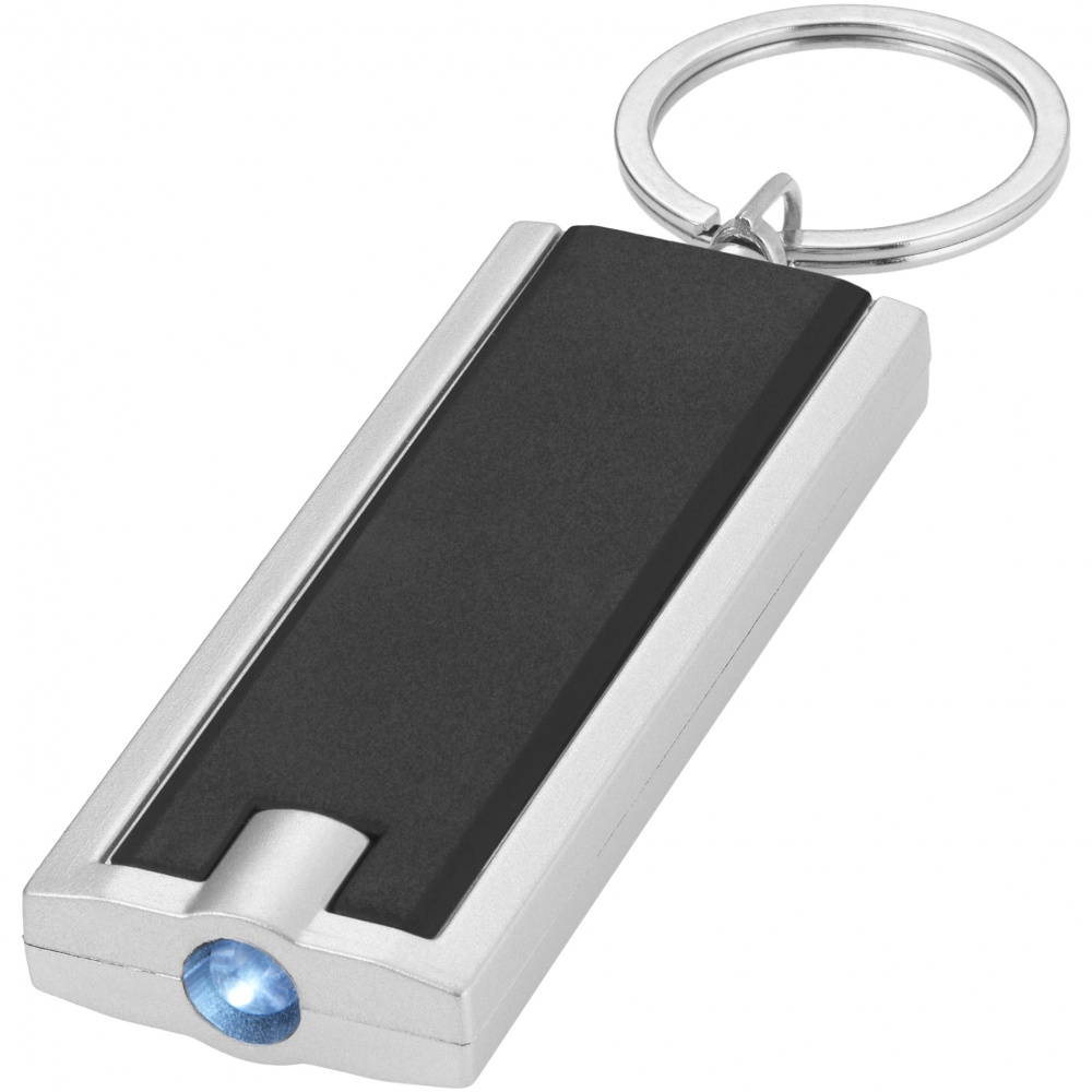 Logotrade promotional gift image of: Castor LED keychain light, black