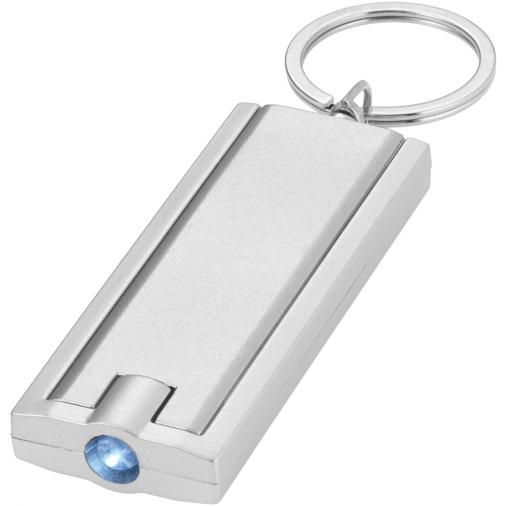 Logo trade corporate gift photo of: Castor LED keychain light, silver