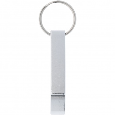Logo trade promotional merchandise image of: Tao alu bottle and can opener key chain, silver