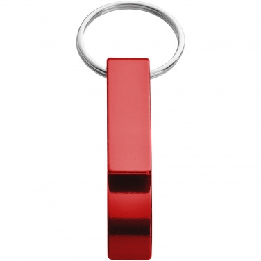 Logo trade promotional merchandise picture of: Tao alu bottle and can opener key chain, red
