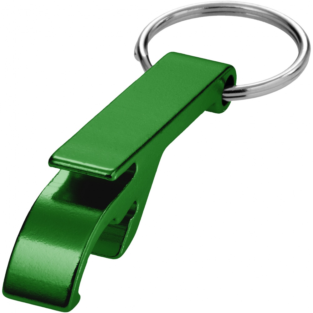 Logotrade promotional items photo of: Tao alu bottle and can opener key chain, green