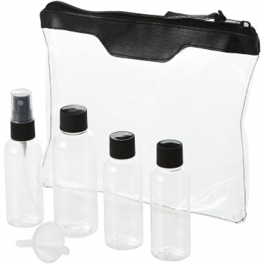 Logo trade advertising products picture of: Munich airline approved travel bottle set, black