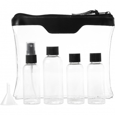 Logo trade promotional items image of: Munich airline approved travel bottle set, black