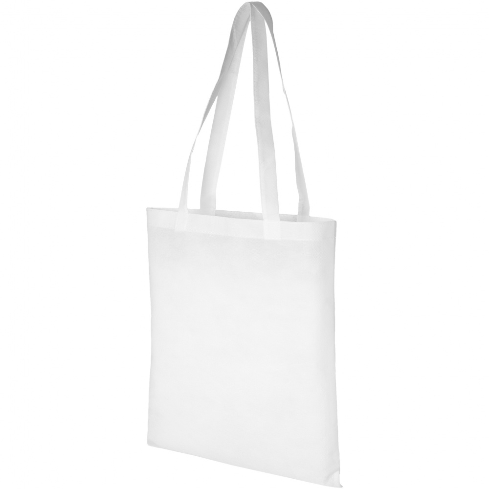 Logo trade promotional item photo of: Zeus Non Woven Convention Tote, white