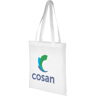 Logo trade promotional giveaways image of: Zeus Non Woven Convention Tote, white