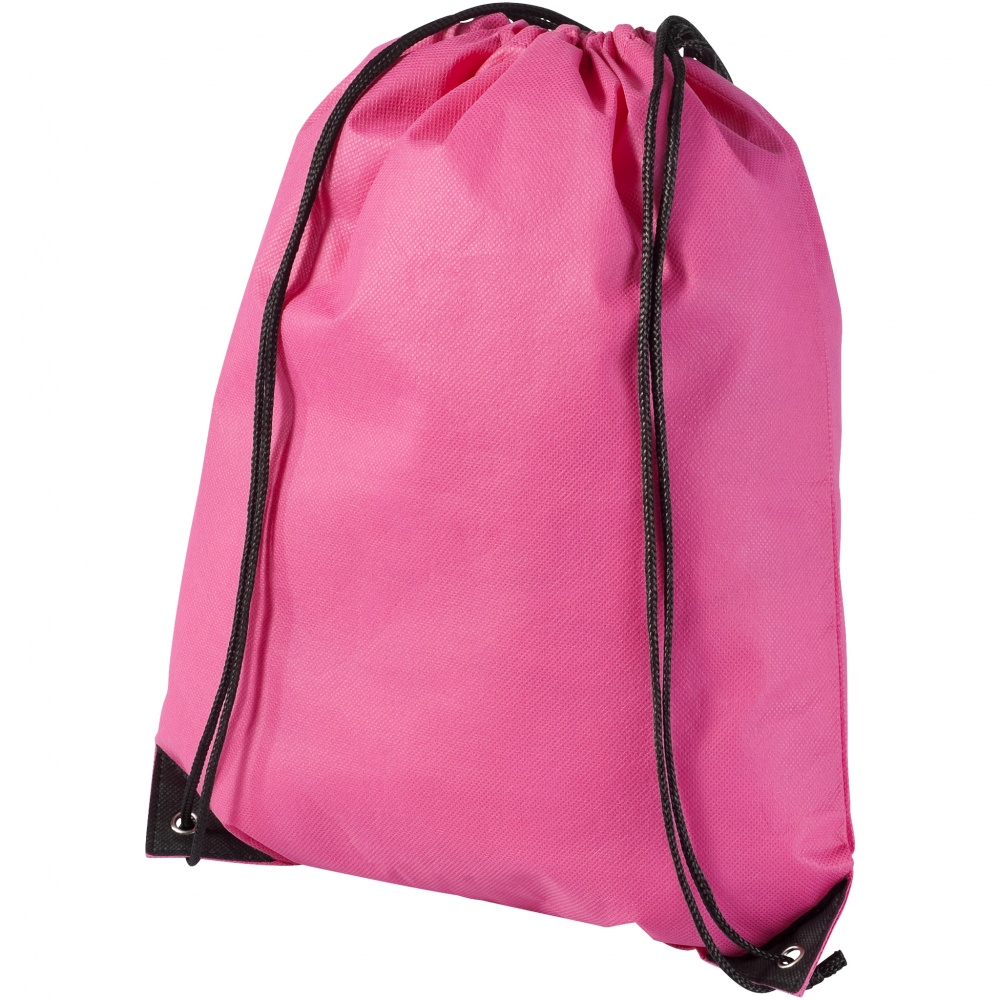 Logotrade promotional gift picture of: Evergreen non woven premium rucksack eco, pink