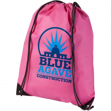 Logo trade promotional gifts picture of: Evergreen non woven premium rucksack eco, pink