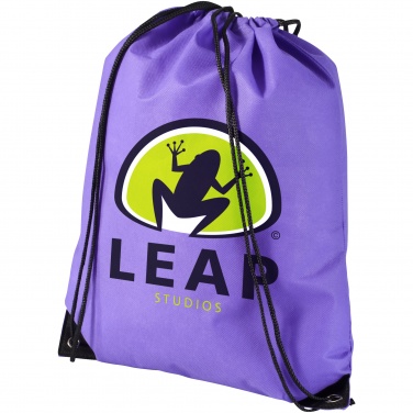 Logo trade promotional items image of: Evergreen non woven premium rucksack eco, purple
